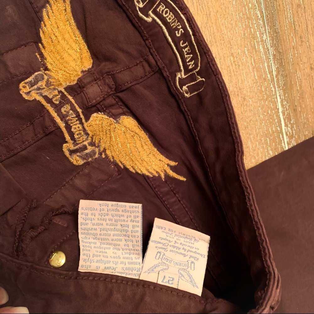 NWT Robins Jean Straight Leg Brown Coated Marilyn - Picture 4 of 6